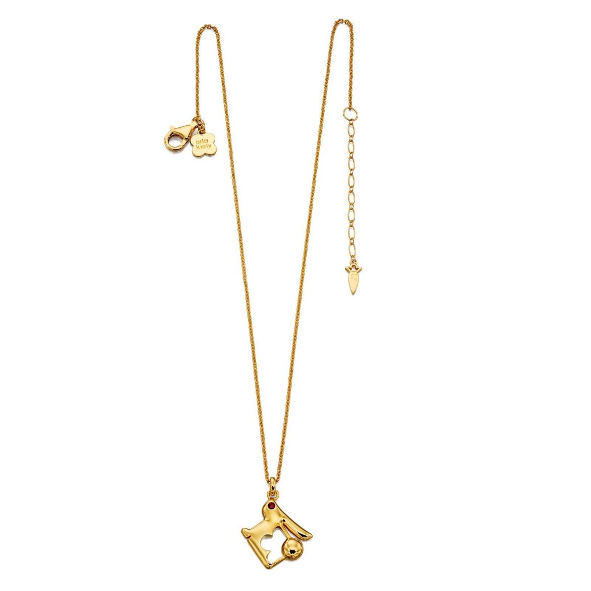 Picture of Gold Rabbit Pendant with Swarovski detail