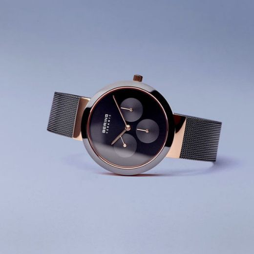 Picture of Bering Black and Rose Gold Chronograph Watch