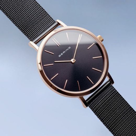 Picture of Bering Ultra Slim Black and Rose Watch