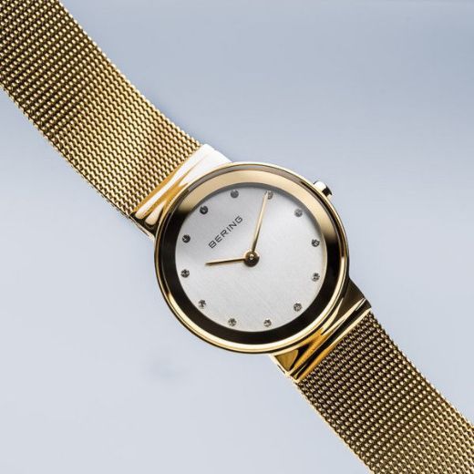 Rue 5 Jewellers. Bering Classic Small Polished Gold Watch