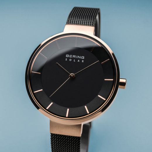 Picture of Bering Solar Thin Black Watch