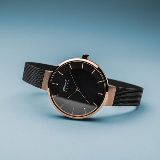Picture of Bering Solar Thin Black Watch