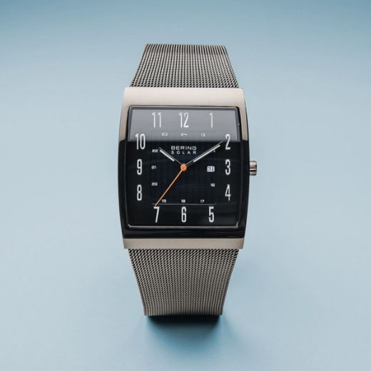 Picture of Bering Solar Square Polished Grey Watch