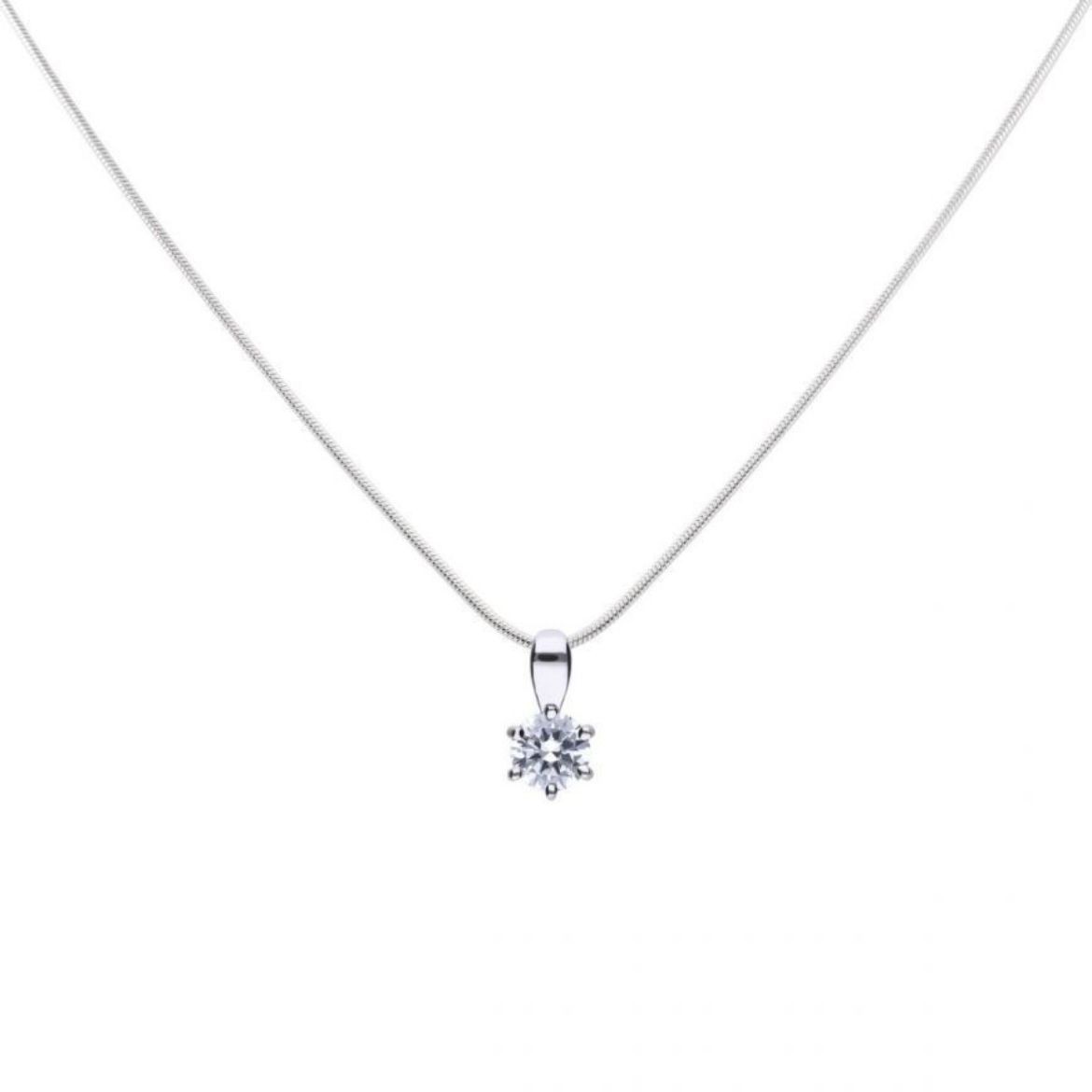 Picture of 0.50ct Solitaire Six Claw Set Necklace