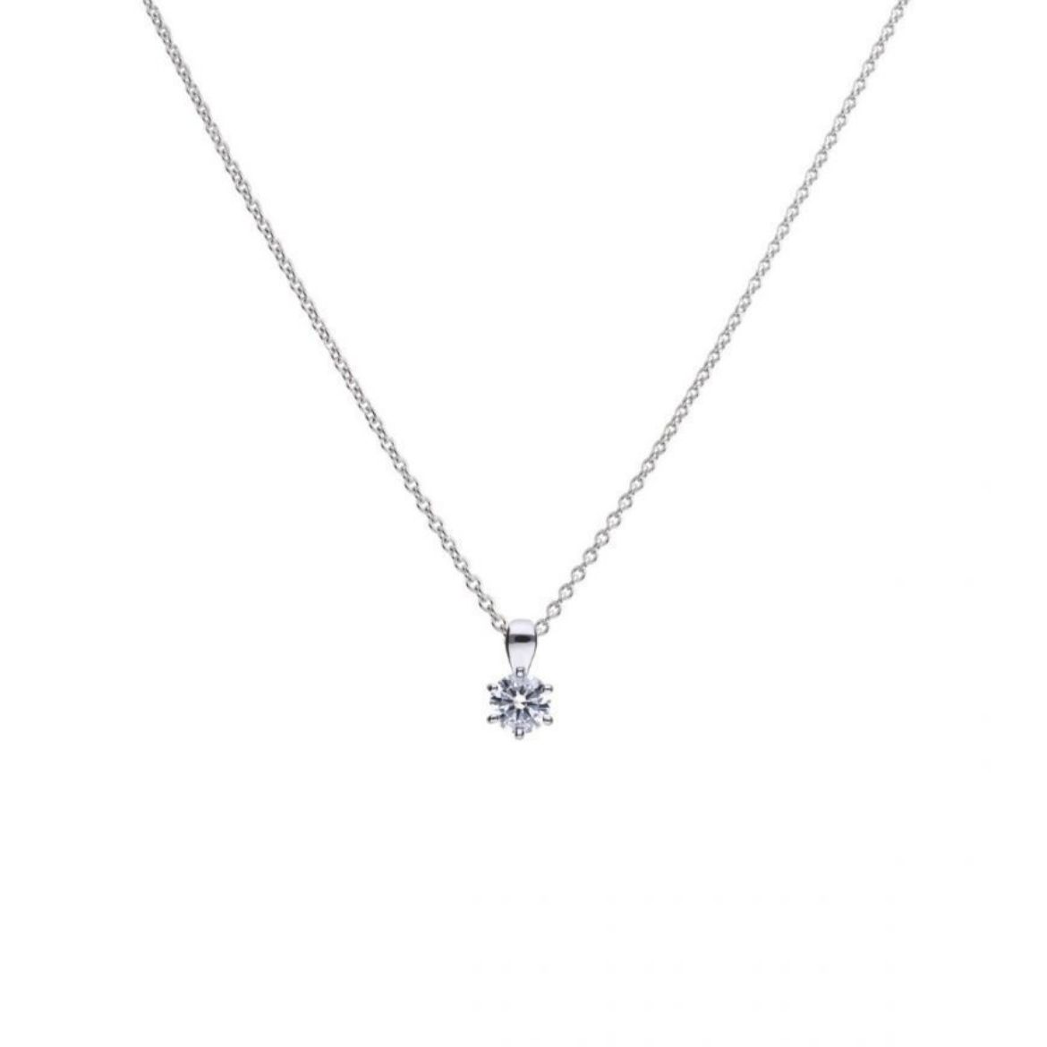 Picture of 0.75ct Solitaire Six Claw Set Necklace