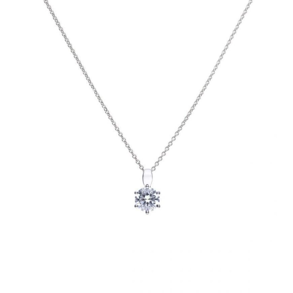 Picture of 1.5ct Solitaire Six Claw Set Necklace