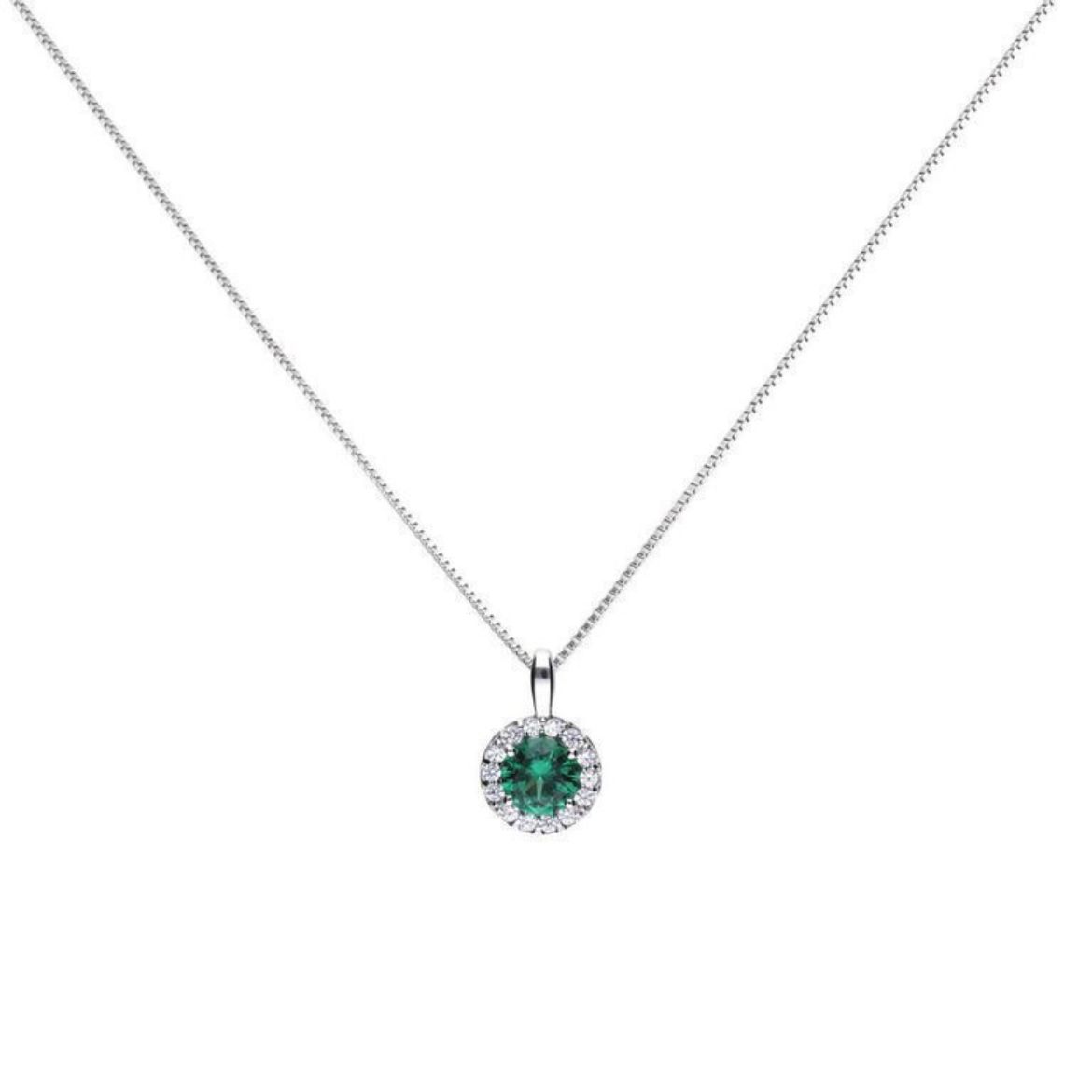 Picture of Green Round Pave Necklace