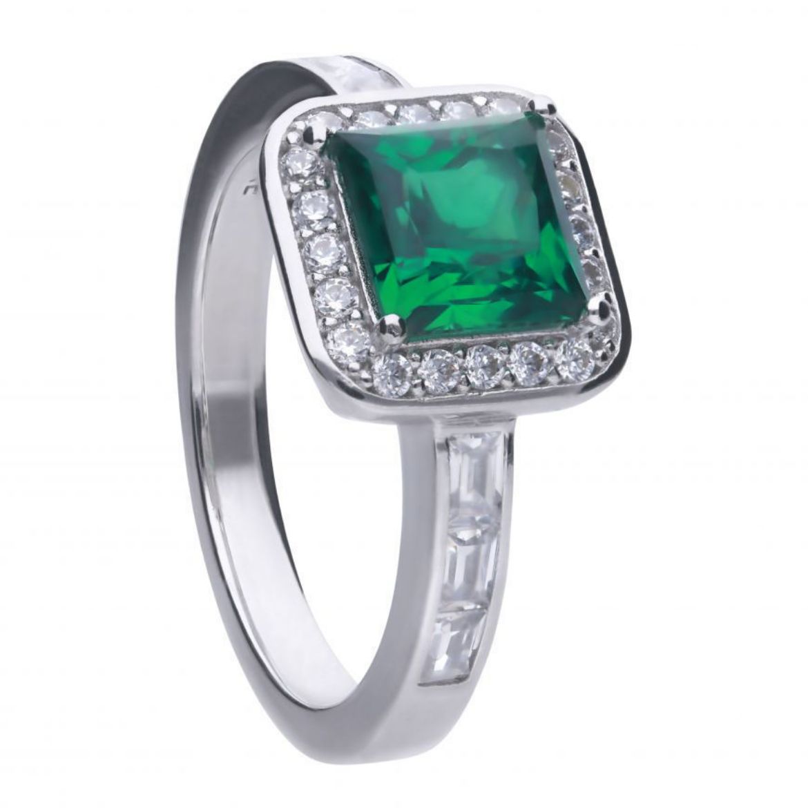 Picture of Art Deco Style Emerald Pave Ring