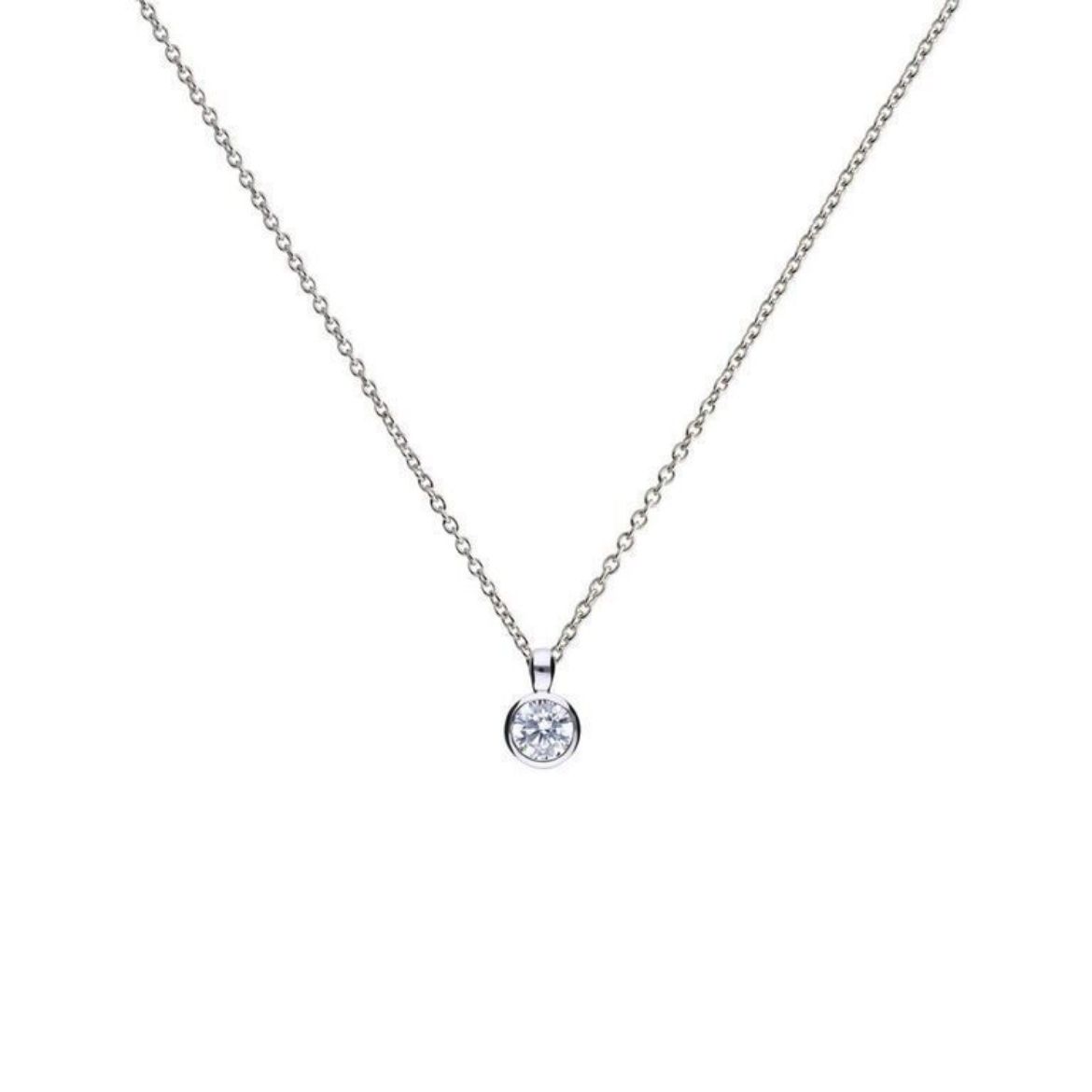 Picture of Solitaire 0.5ct Bezel Set Pendant
