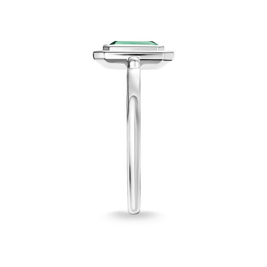 Picture of Green and Pink Ring in Silver