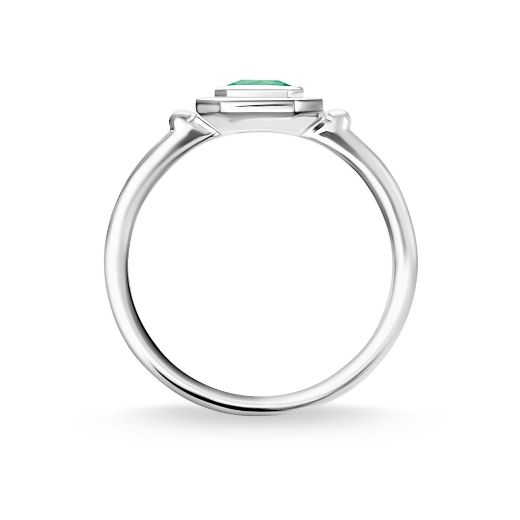 Picture of Green and Pink Ring in Silver