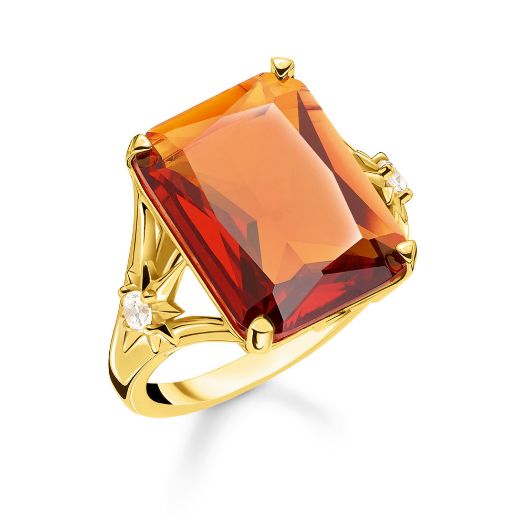 Rust Orange Sapphire Gemstone Ring, Size: 4.5 Inch at Rs 399 in Jaipur