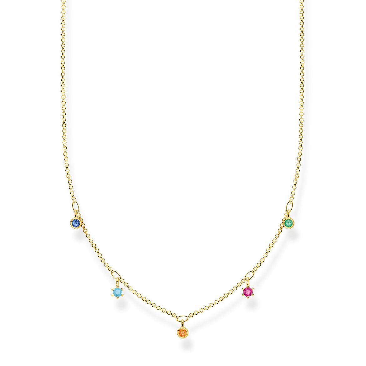 Picture of Multi-coloured Drop Necklace