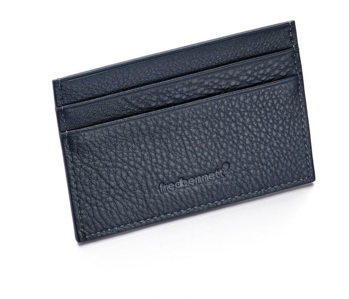 Picture of Leather Cardholder in Navy