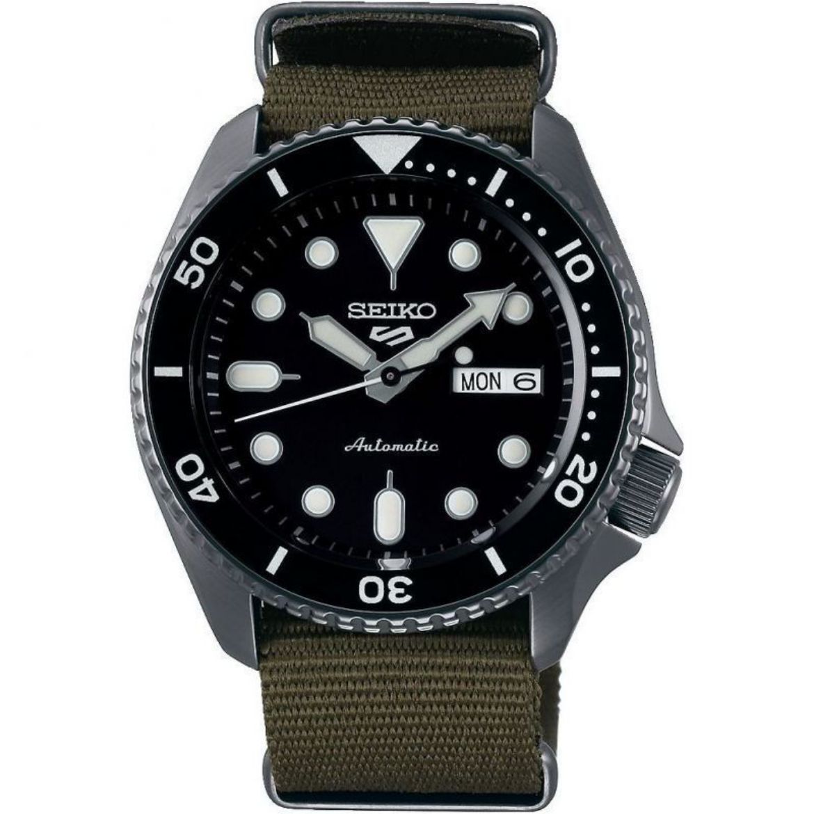 Picture of Seiko 5 Sport Automatic Watch with Khaki Fabric Strap