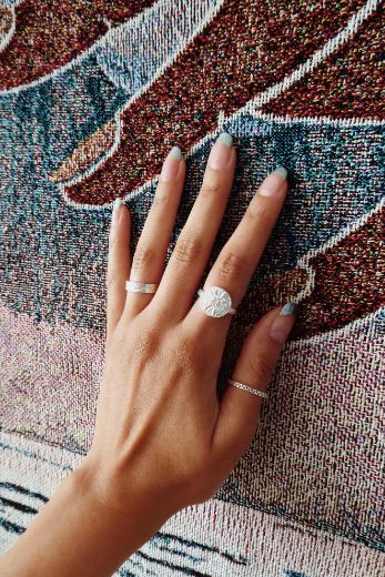 Picture of Artisan Stamped Stacking Ring Sterling Silver