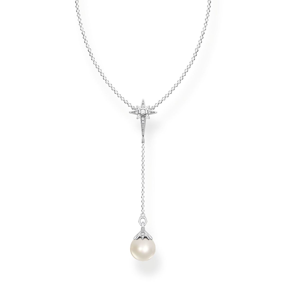 Picture of Pearl Star Necklace in Silver