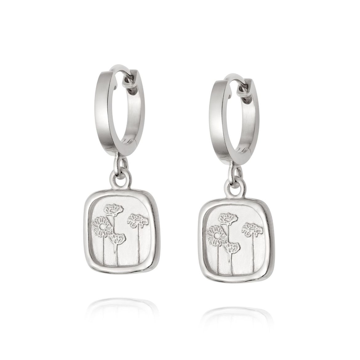Picture of Floriography Wild Daisies Drop Earrings Sterling Silver