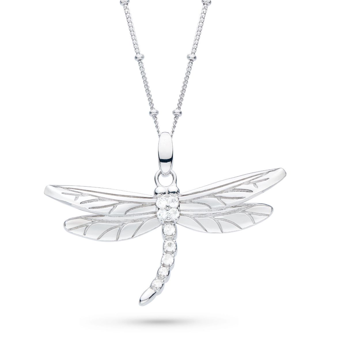 Picture of Blossom Flyte Dragonfly White Topaz Statement Necklace