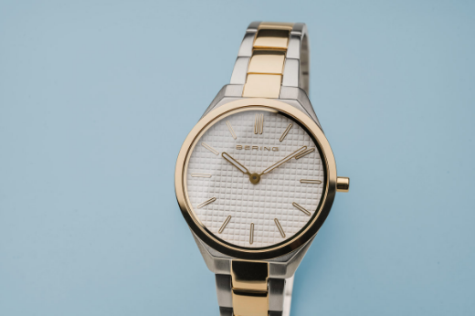 Picture of Ultra Slim Brushed Polished Silver/Gold Watch