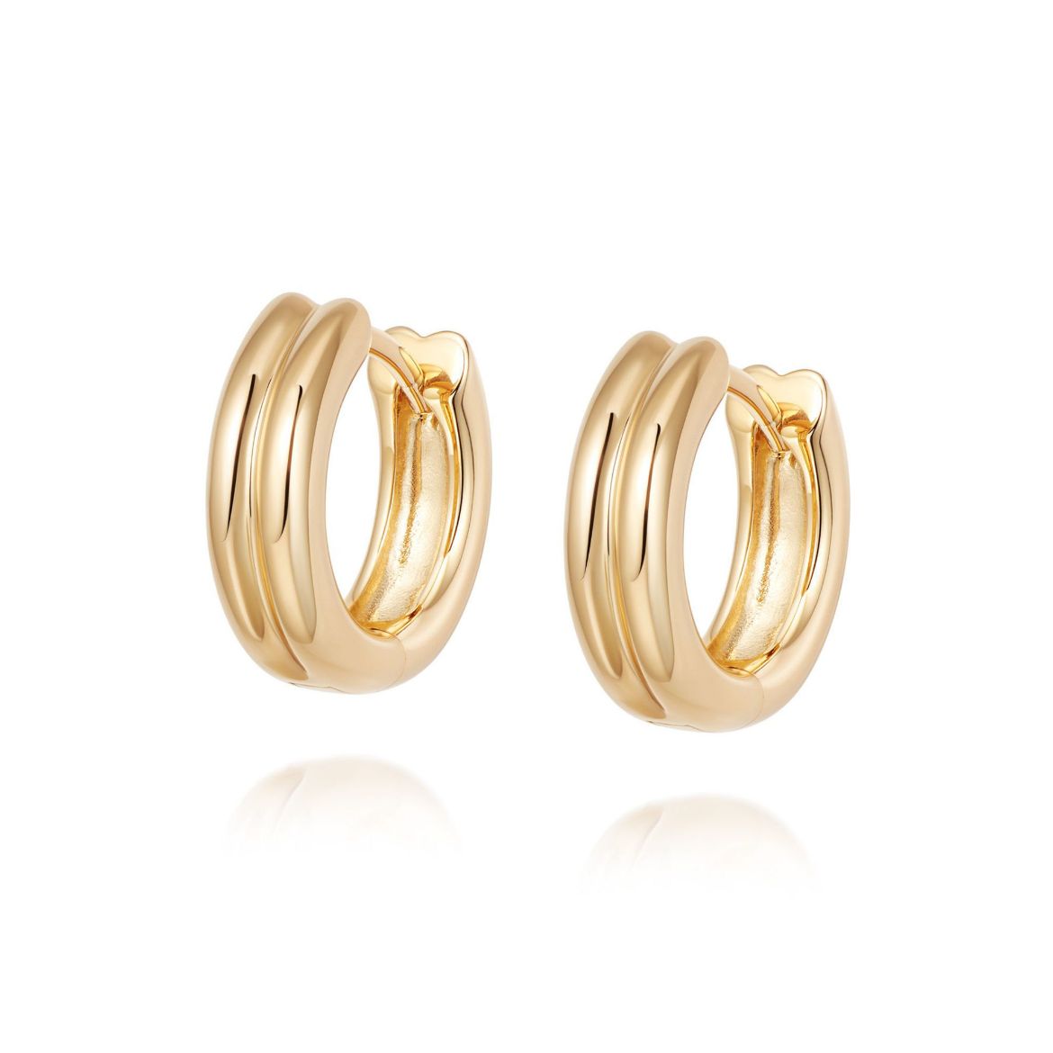 Picture of Huggie Hoop Earrings 18ct Gold Plate - Meryl