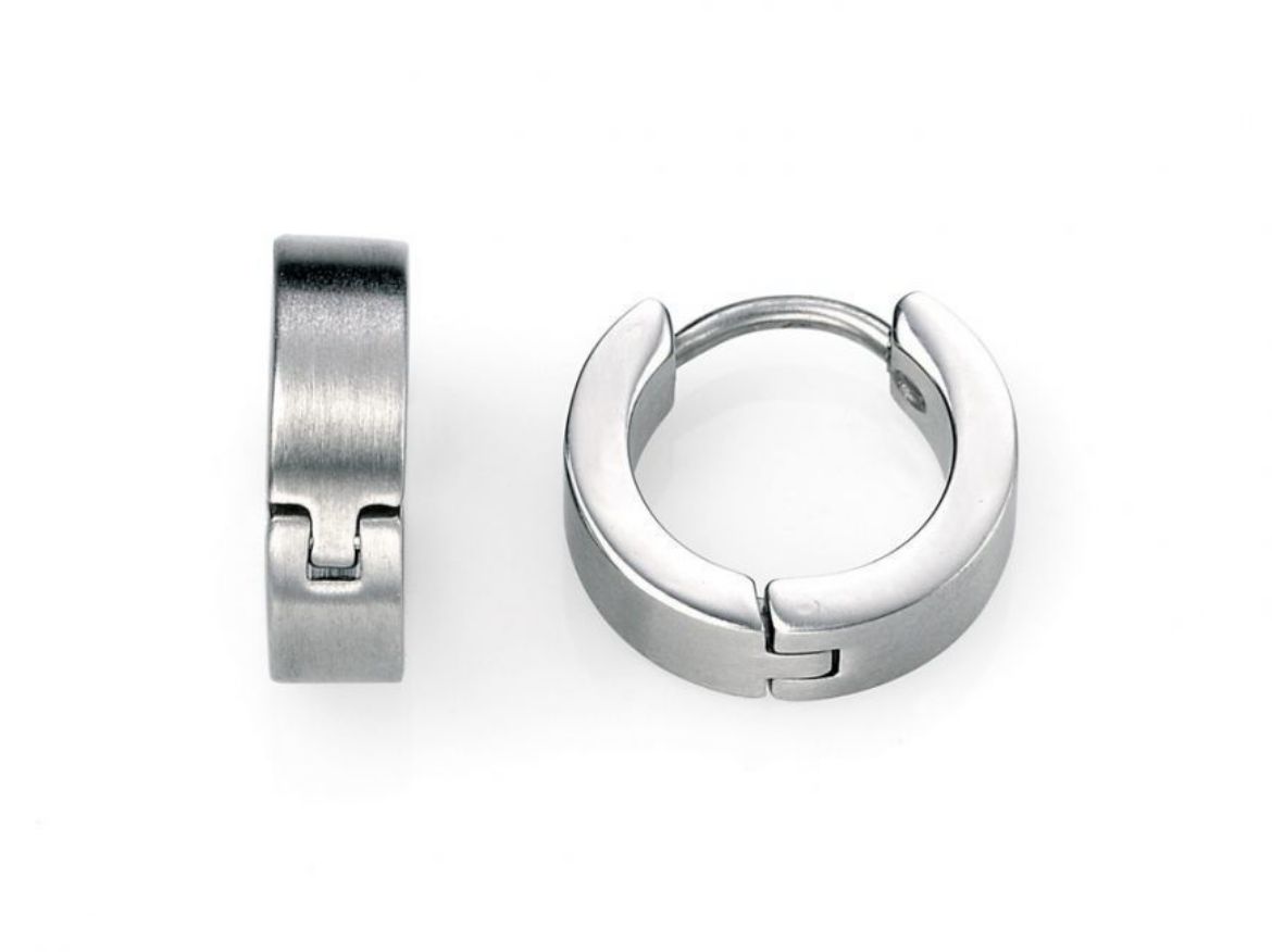 Picture of Fred Bennett Stainless Steel Brushed Huggie Ring