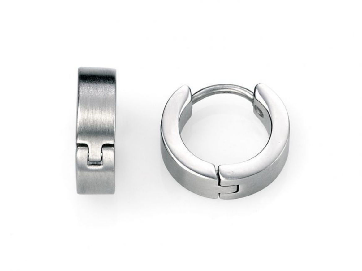 Picture of Fred Bennett Stainless Steel Brushed Huggie Ring