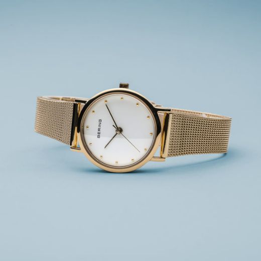 Picture of Classic Bering Watch with Gold Mesh Strap