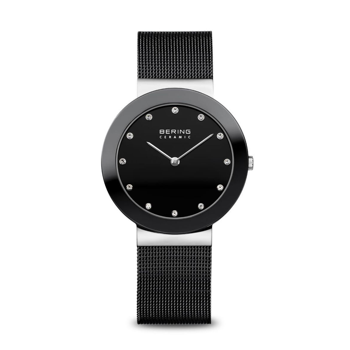 Picture of Ceramic Watch with Black Mesh Strap