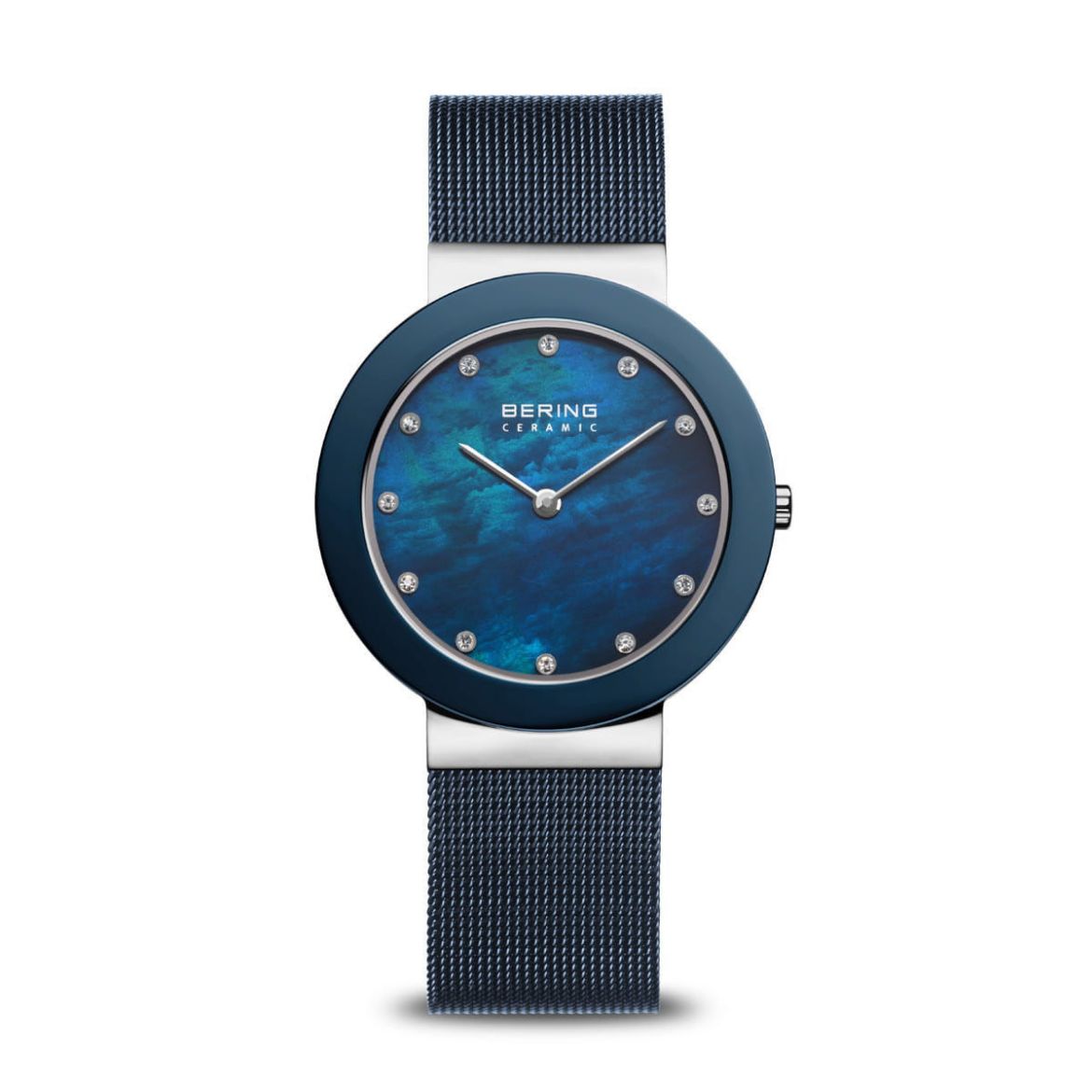 Picture of Ceramic Watch with Blue Mesh Strap