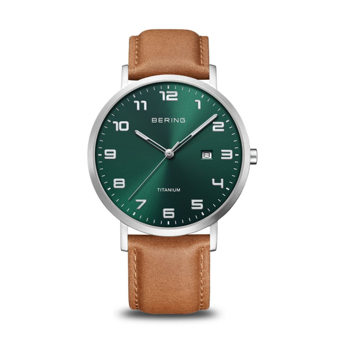 Picture of Numbered Green Dial with Tan Leather Strap