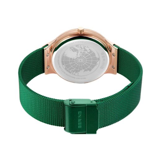 Picture of Classic Green and Rose Gold Mesh Watch