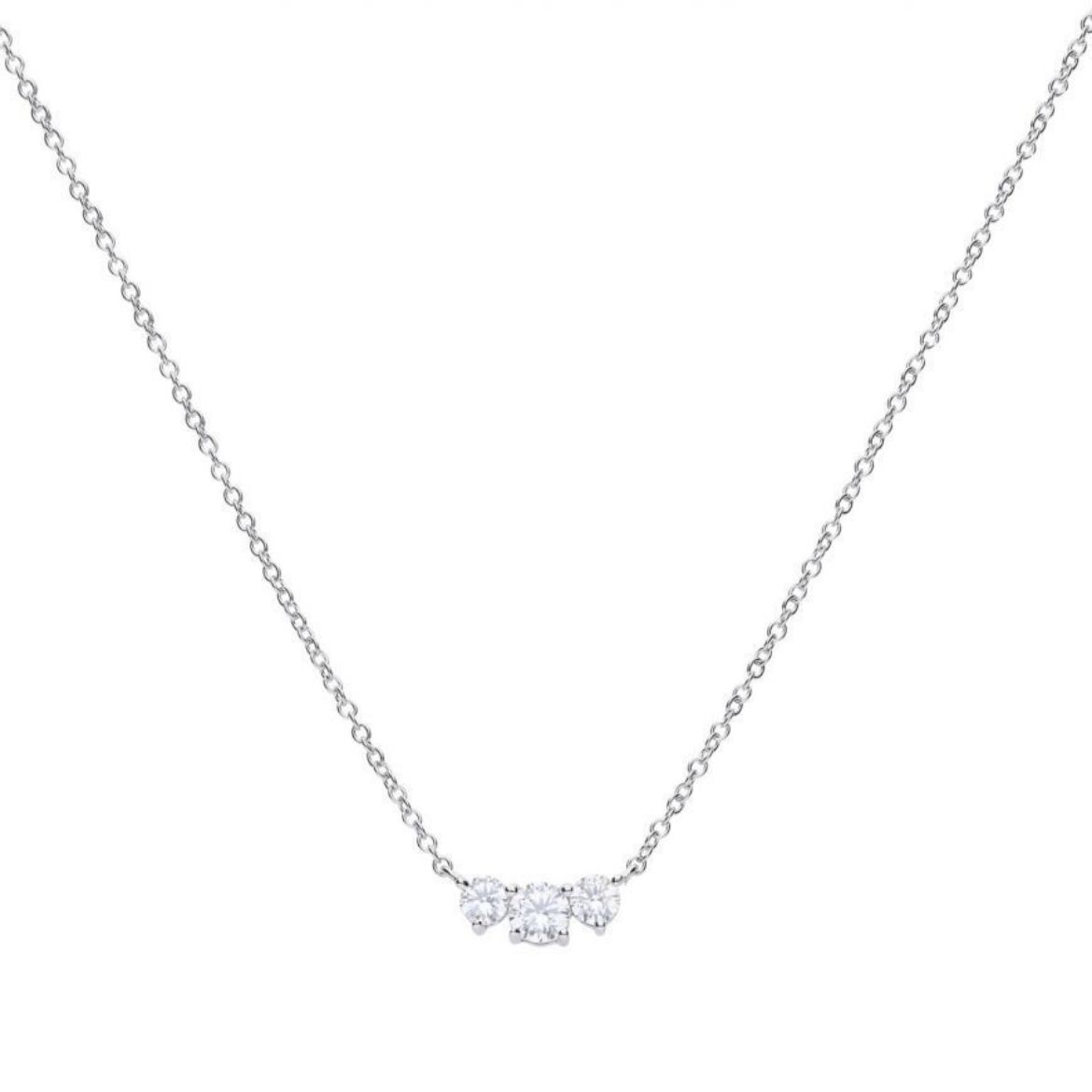 Picture of 3 CZ Graduated Stone Necklace