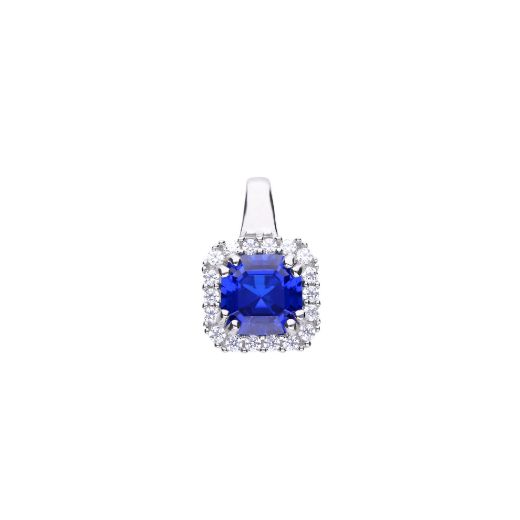 Picture of Blue Cushion Cut Necklace