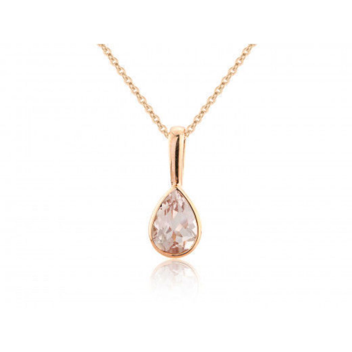 Picture of 9ct Rose Gold Morganite Pendant Necklace