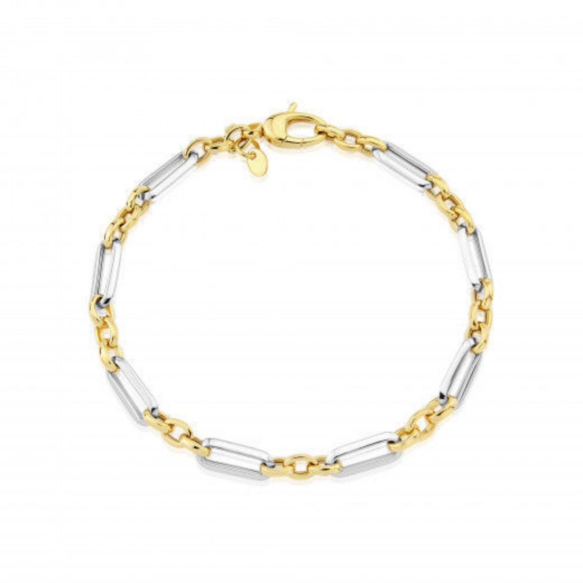Picture of 9ct Yellow & White Link Bracelet