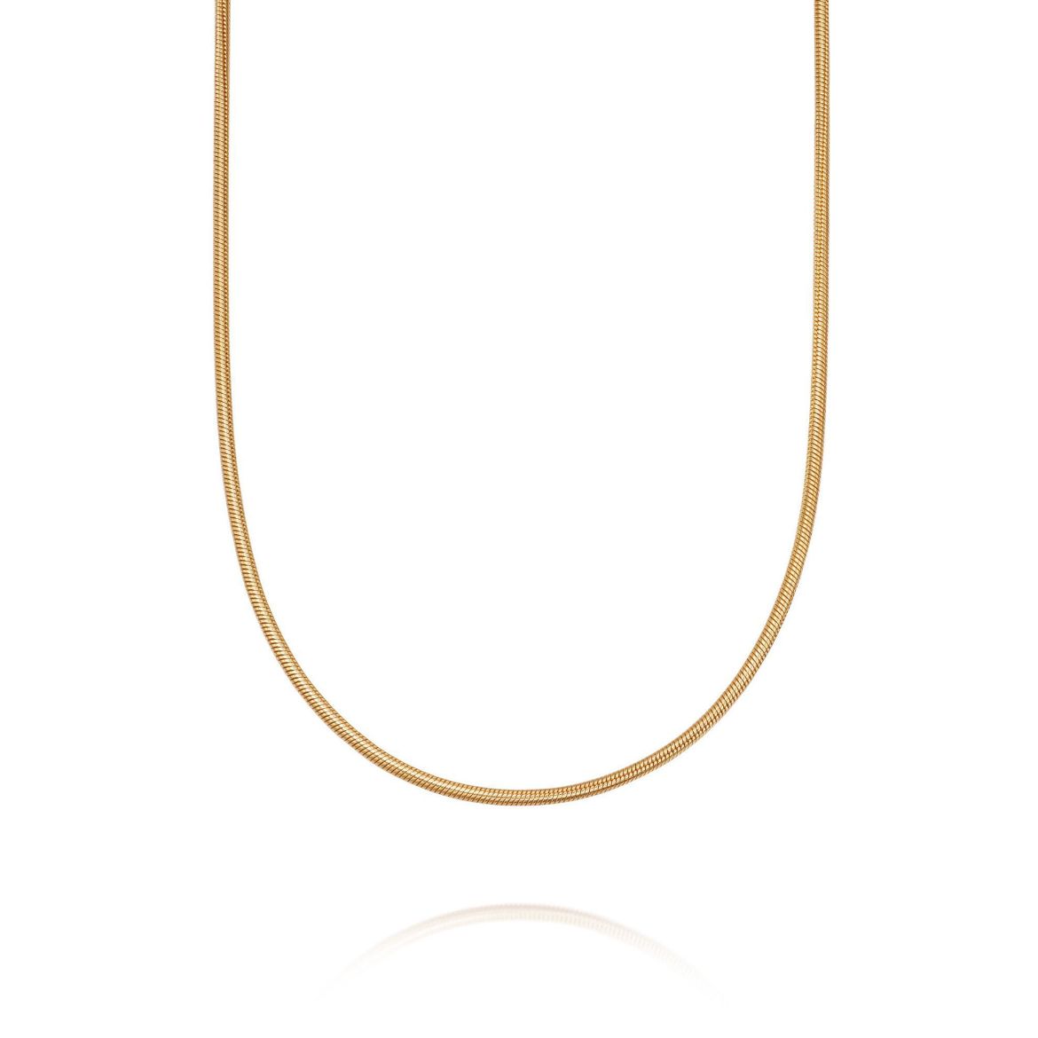Picture of Chain Round Snake Necklace 18ct Gold Plate