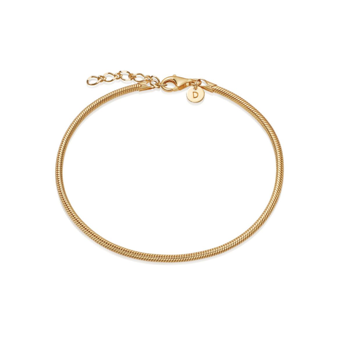 Picture of Chain Round Snake Bracelet 18ct Gold Plate