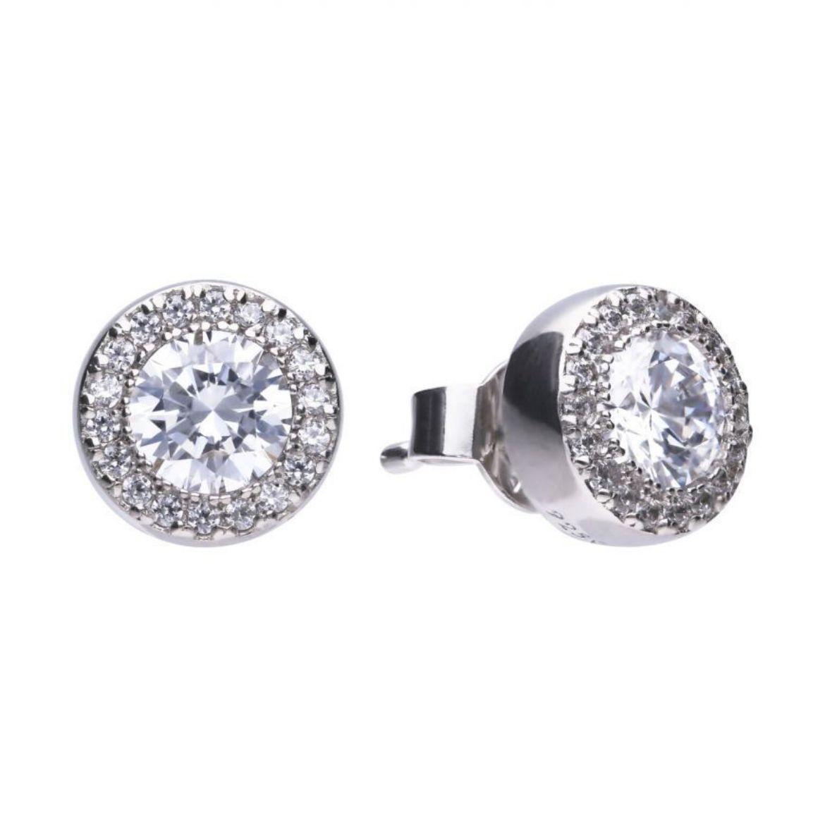 Picture of Round Pave Stud Earrings