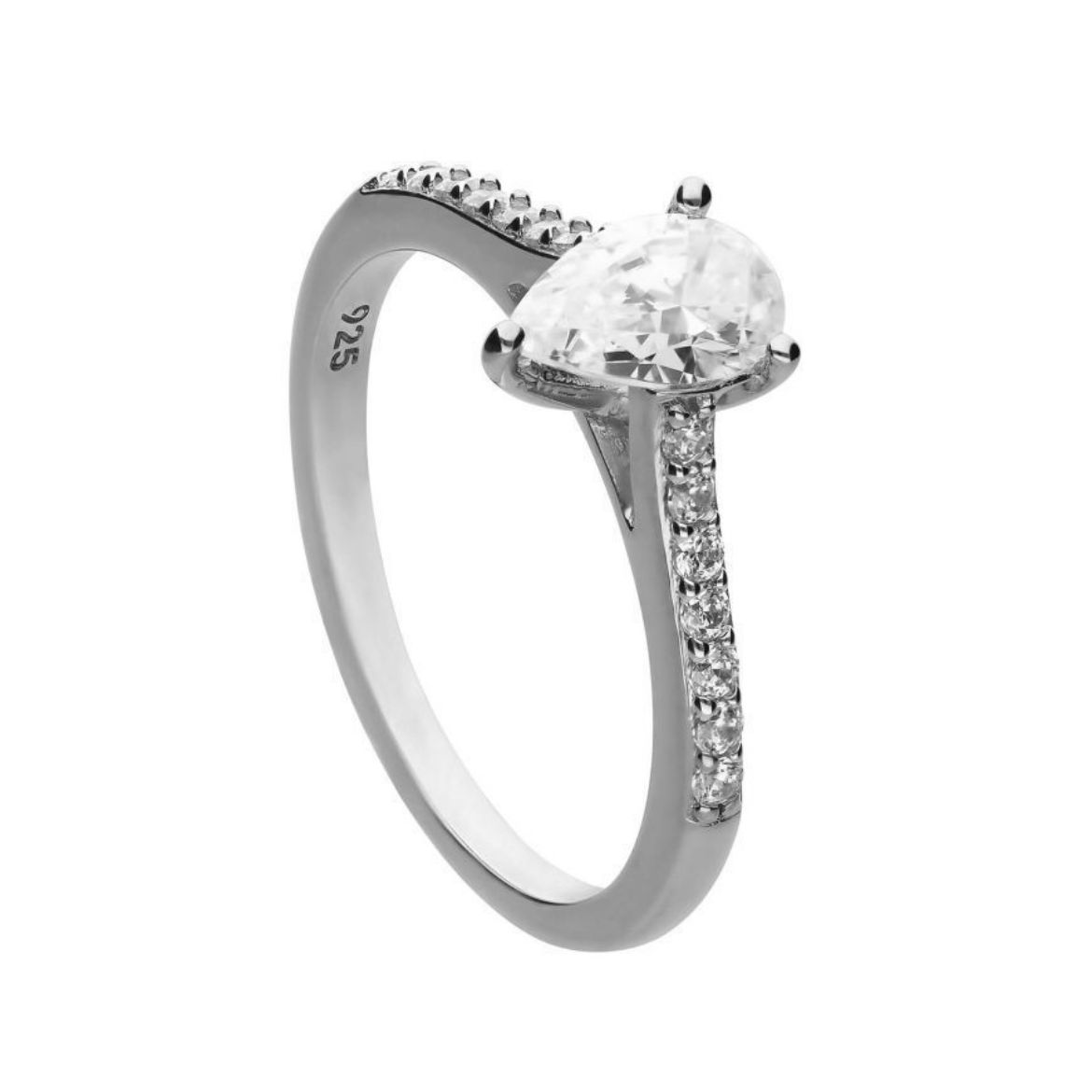 Picture of Teardrop Shape Ring With Pave Shoulders