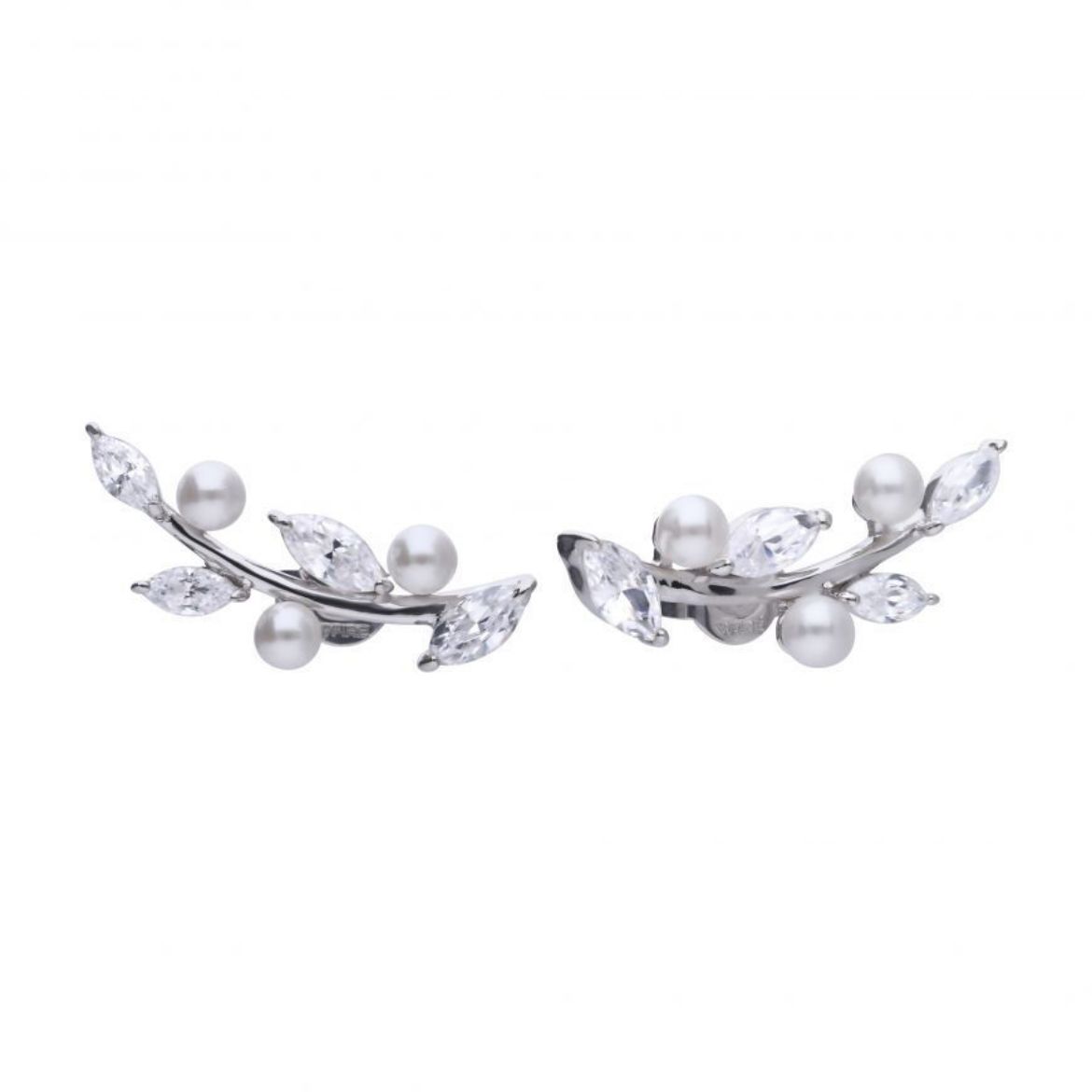 Picture of Pearl And Cubic Zirconia Ear Crawlers