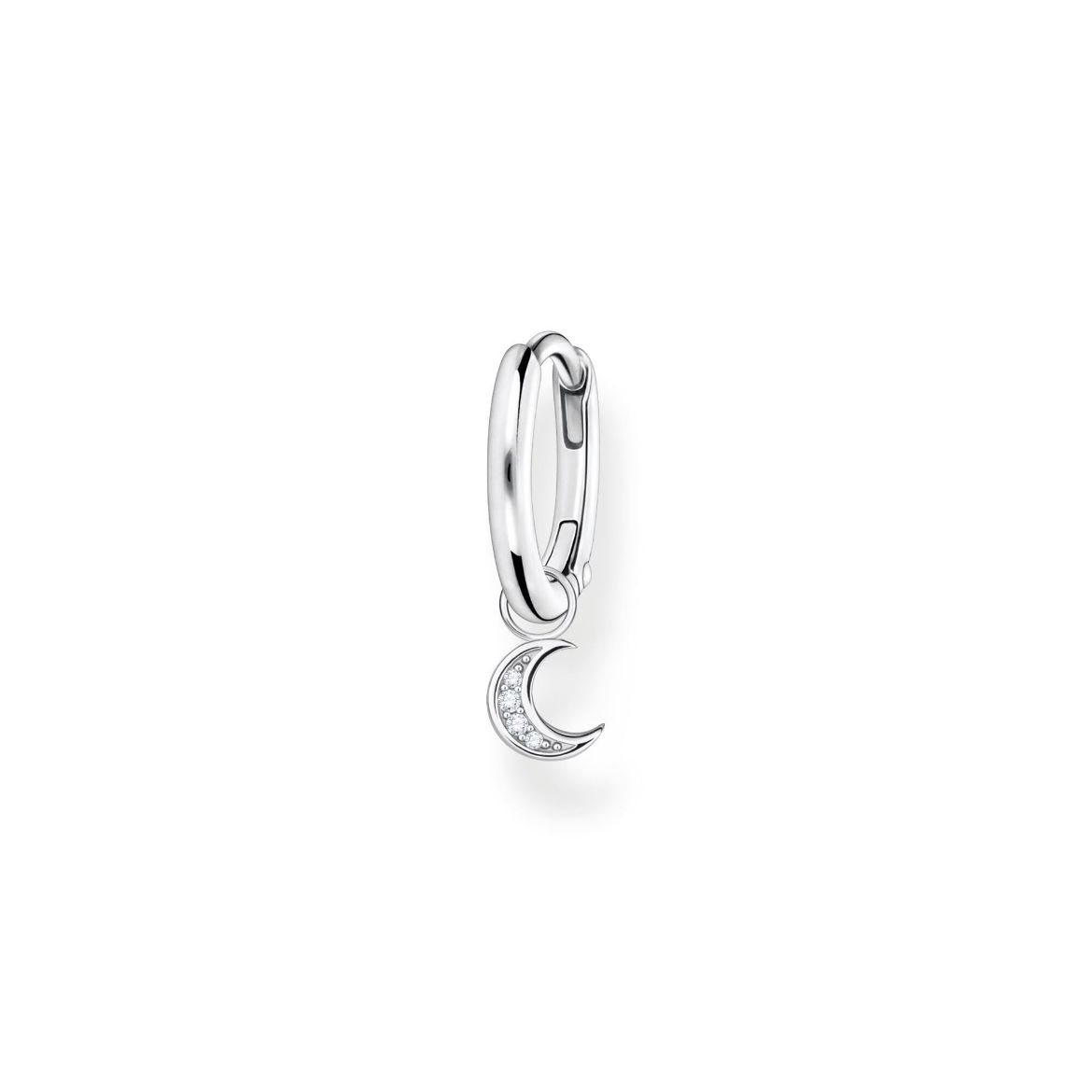 Picture of Single Hoop Earring with Moon Charm