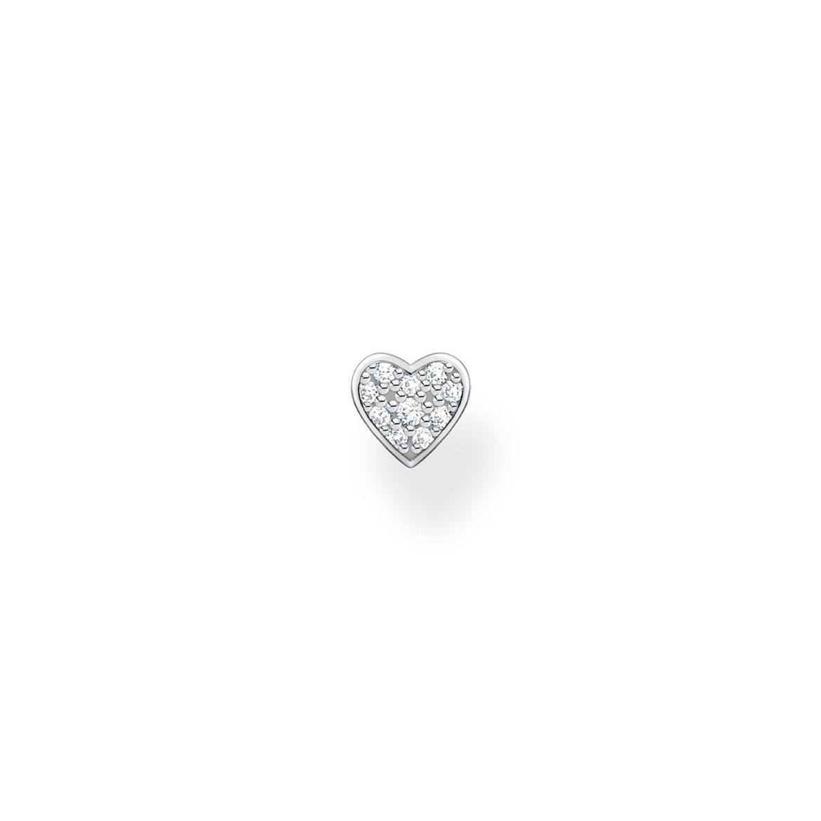 Picture of Single Ear Stud Pavé Heart