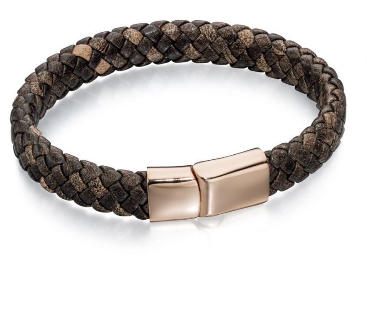 Picture of Plaited Brown Leather Bracelet