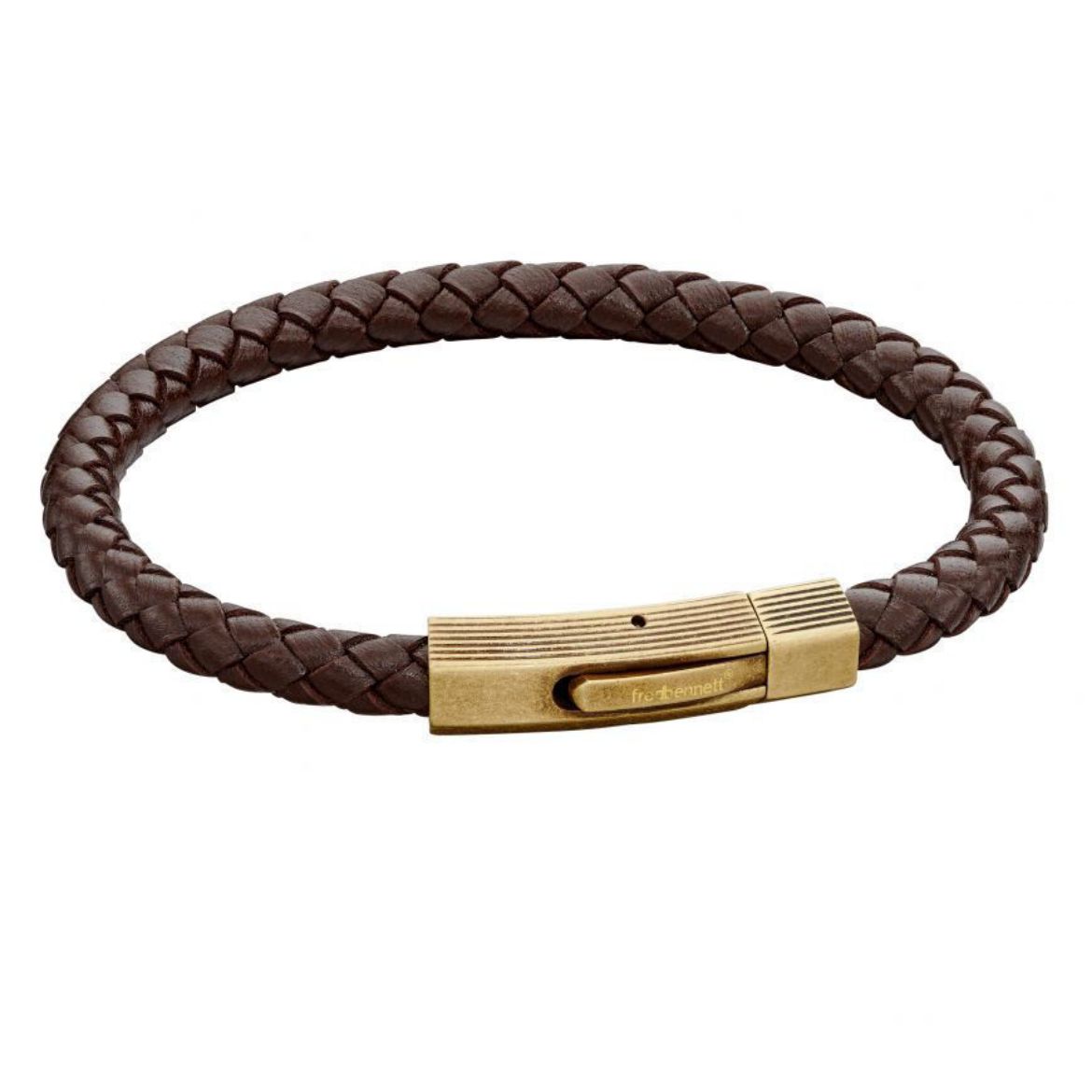 Picture of Brown And Bronze Leather Bracelet