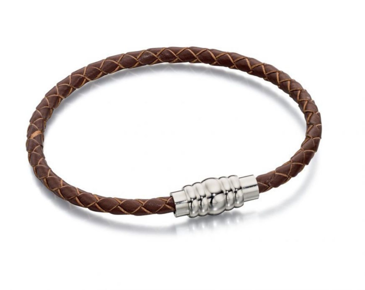 Picture of Brown Leather Magnetic Bracelet