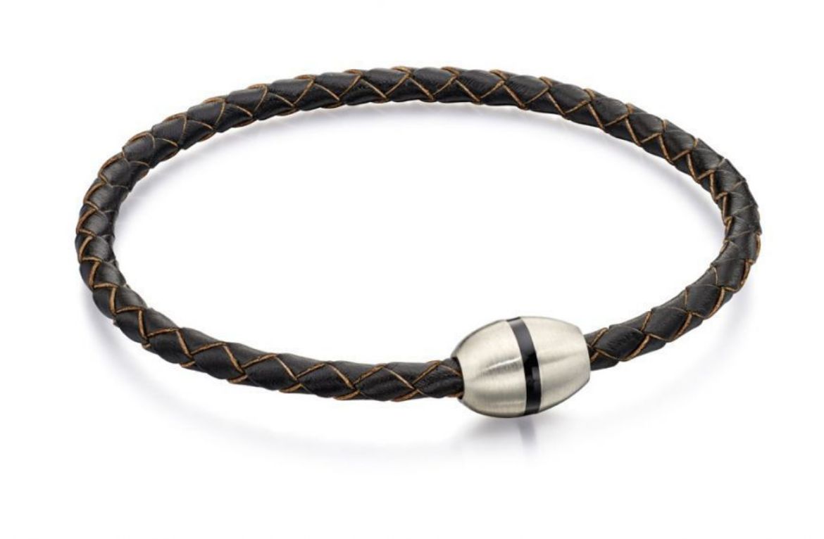 Picture of Brown Leather Plaited Bracelet