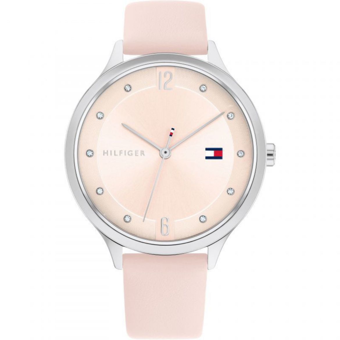 Picture of Grace Pink And Silver Watch With A Leather Strap