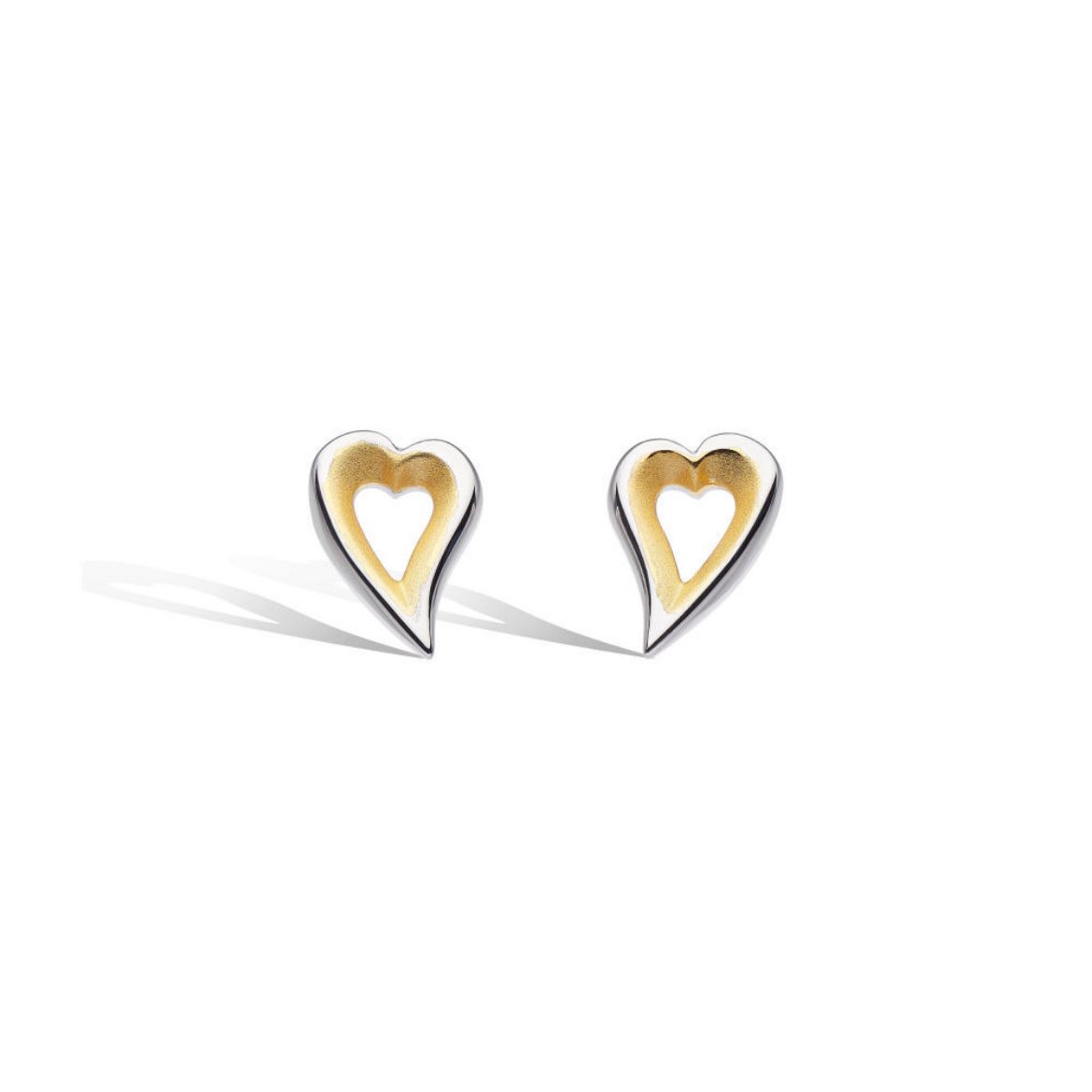 Picture of Desire Love Story Gold Heart Stud Earrings