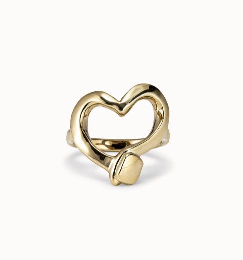 Picture of Straight To The Heart Gold Heart Ring